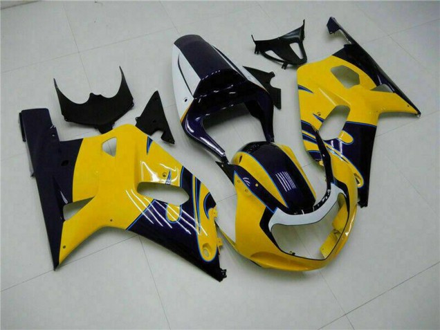 Carenados Moto Suzuki GSXR 600/750 2001-2003 - Amarillo Azul Oscuro Negro Brillante Asequibles
