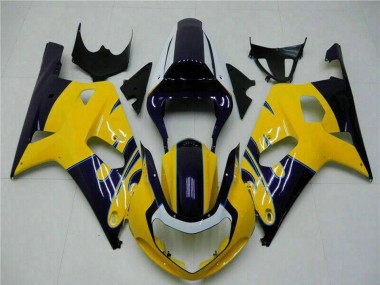 Carenados Moto Suzuki GSXR 600/750 2001-2003 - Amarillo Azul Oscuro Negro Brillante Asequibles