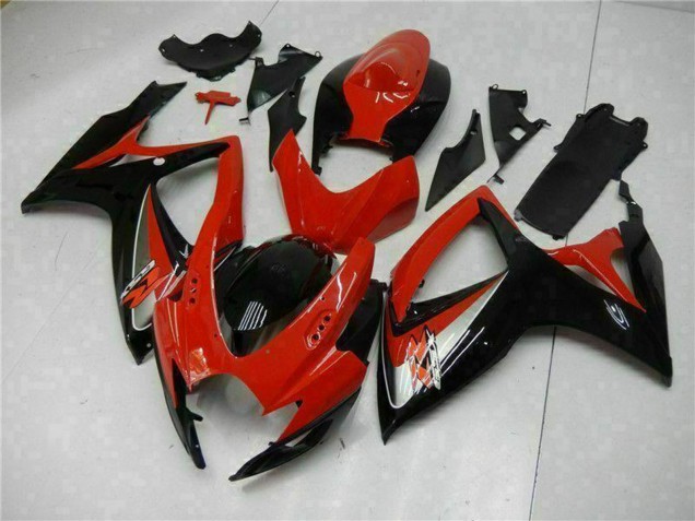 Carenados Moto Suzuki GSXR 600/750 2006-2007 - Rojo Negro Brillante Asequibles