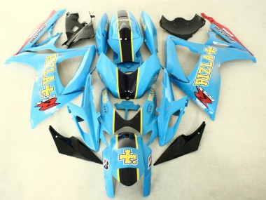Carenados Moto Suzuki GSXR 600/750 2006-2007 - Azul Claro Negro Amarillo Rizla Asequibles