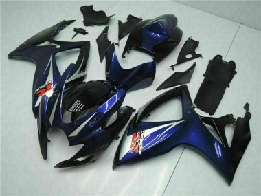 Carenados Moto Suzuki GSXR 600/750 2006-2007 - Negro Brillante Azul Asequibles