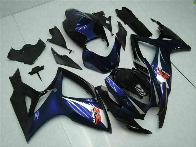 Carenados Moto Suzuki GSXR 600/750 2006-2007 - Negro Brillante Azul Asequibles