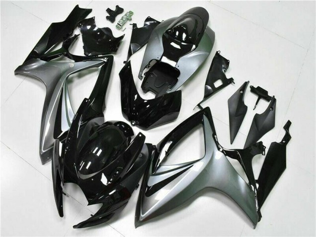 Carenados Moto Suzuki GSXR 600/750 2006-2007 - Plata Negro Brillante Asequibles