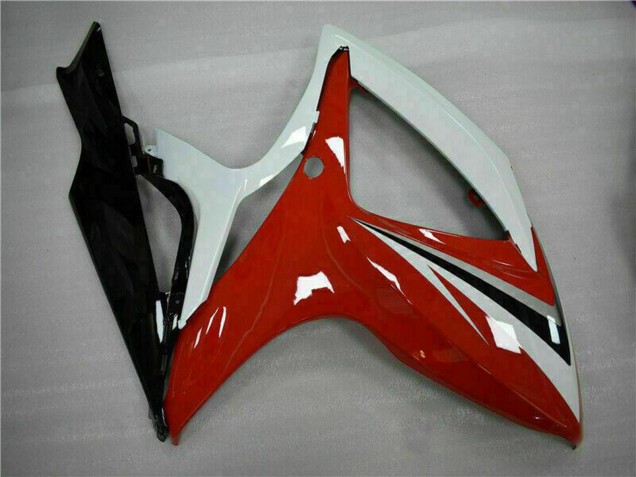 Carenados Moto Suzuki GSXR 600/750 2006-2007 - Blanco Rojo Negro Brillante Raya Asequibles
