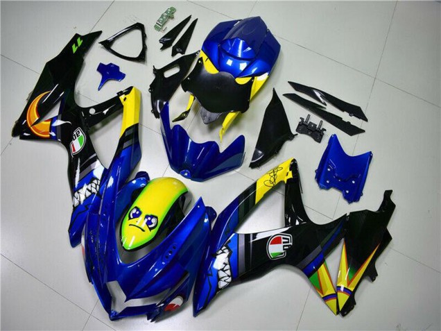 Carenados Moto Suzuki GSXR 600/750 2008-2010 - Azul Amarillo Tiburón Asequibles