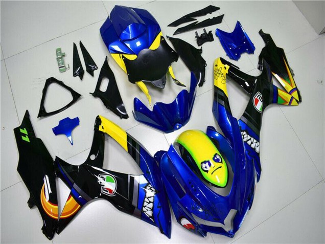 Carenados Moto Suzuki GSXR 600/750 2008-2010 - Azul Amarillo Tiburón Asequibles