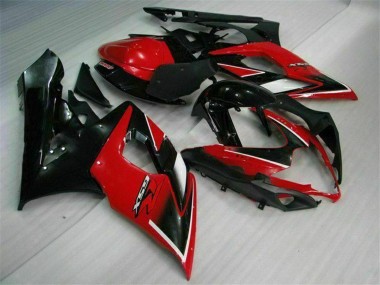 Carenados Moto Suzuki GSXR 1000 2005-2006 - Rojo Negro Brillante Negro Mate Asequibles