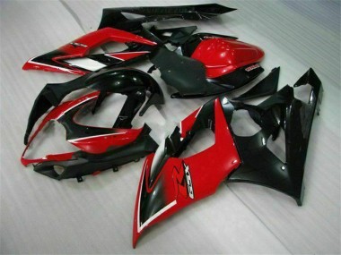 Carenados Moto Suzuki GSXR 1000 2005-2006 - Rojo Negro Brillante Negro Mate Asequibles
