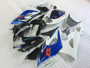 Kits Carenado Moto Suzuki GSXR 1000 2005-2006 - Blanco Azul Negro Brillante Asequibles