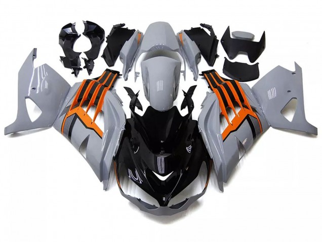Carenados Moto Kawasaki ZX14R ZZR1400 2012-2024 - Nardo Gris Naranja Negro Asequibles