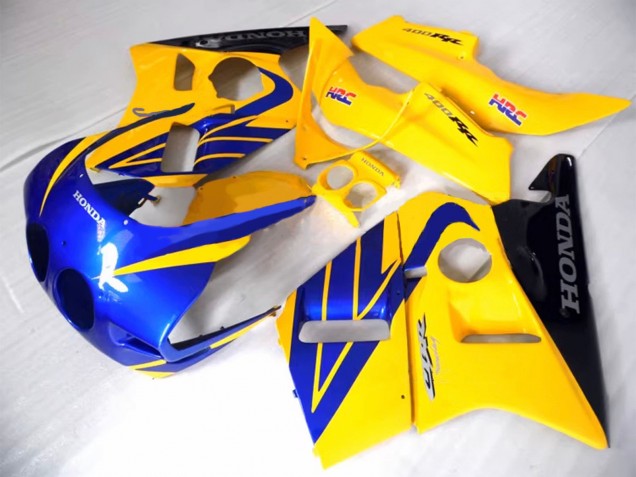 Carenados Moto Honda CBR400RR NC23 1987-1989 - Amarillo Azul Negro Brillante Asequibles
