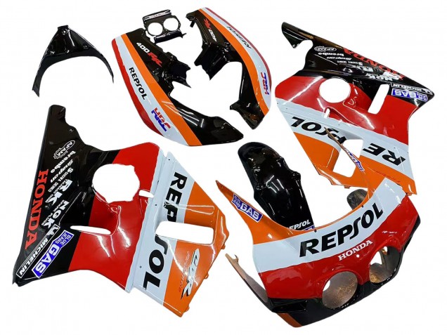 Carenados Moto Honda CBR400RR NC23 1987-1989 - Naranja Blanco Rojo Negro Brillante Repsol HRC Asequibles
