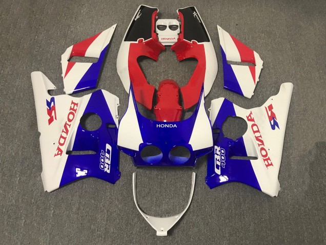 Carenado Moto Honda CBR400RR NC23 1987-1989 - Blanco Rojo Azul Asequibles