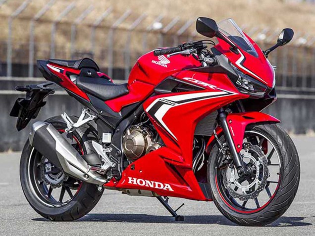 Carenados Moto Honda CBR400R 2022 - Rojo Blanco Negro Brillante Raya Asequibles