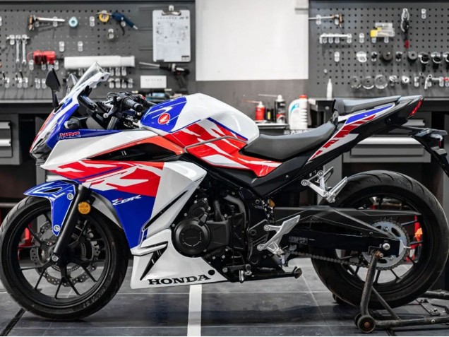 Carenado Moto Honda CBR400R 2022 - Blanco Rojo Azul Asequibles