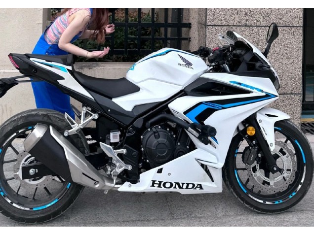 Carenados Moto Honda CBR400R 2022 - Blanco Azul Asequibles