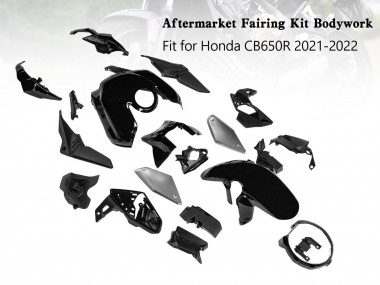 Carenados Moto Honda CB650R 2019-2022 - Negro Brillante Asequibles