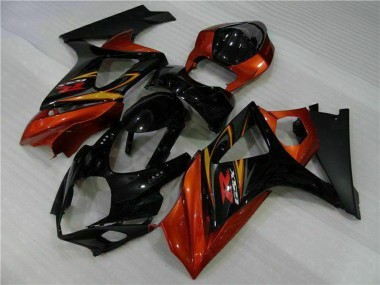 Carenados Moto Suzuki GSXR 1000 2007-2008 - Negro Naranja Asequibles