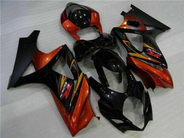 Carenados Moto Suzuki GSXR 1000 2007-2008 - Negro Naranja Asequibles