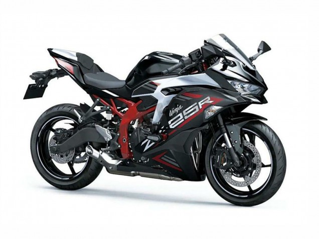 Carenados Moto Kawasaki ZX25R ZX-25R 2019-2025 - Plata Rojo Negro Asequibles