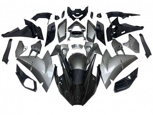 Carenados Moto Kawasaki Ninja H2 2015-2022 - Plata Negro FibraCarbono Asequibles