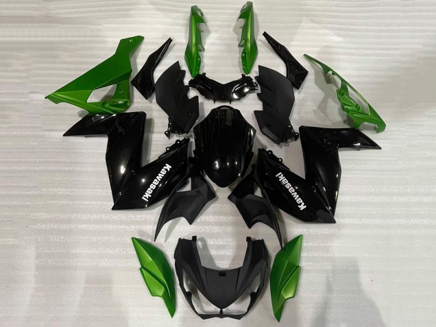 Carenado Moto Kawasaki Z250/Z300 2015-2016 - Verde Negro Brillante Asequibles