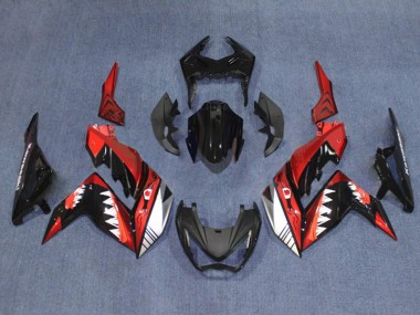 Carenados Moto Kawasaki Z250/Z300 2015-2016 - Rojo Blanco Negro Brillante Tiburón Asequibles