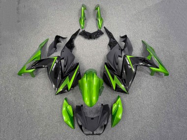 Carenados Moto Kawasaki Z250/Z300 2015-2016 - Verde Negro Brillante Asequibles