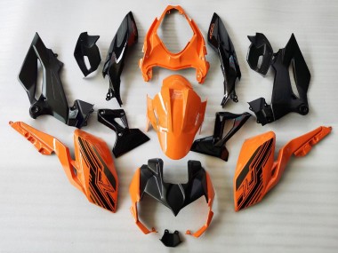 Carenados Moto Kawasaki Z400 2018-2024 - Naranja Negro Brillante Asequibles
