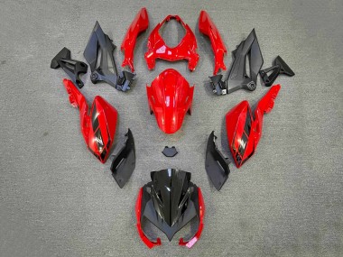 Carenados Moto Kawasaki Z400 2018-2024 - Rojo Negro Mate Asequibles