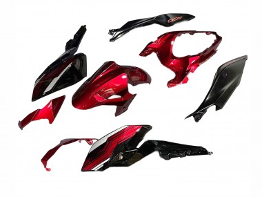 Carenados Moto Kawasaki Z400 2018-2024 - Rojo Caramelo Negro Brillante Asequibles