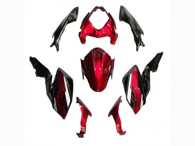 Carenados Moto Kawasaki Z400 2018-2024 - Rojo Caramelo Negro Brillante Asequibles