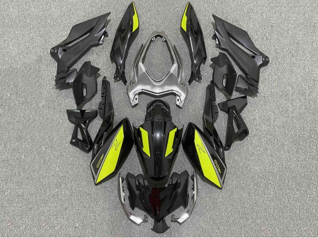 Carenados Moto Kawasaki Z400 2018-2024 - Negro Mate Amarillo Asequibles