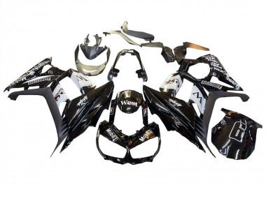 Carenados Moto Kawasaki Z1000SX 2010-2016 - Negro Brillante Oro Blanco Mobil West Asequibles