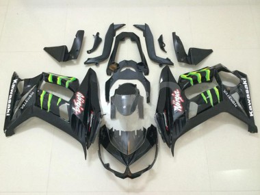 Carenados Moto Kawasaki Z1000SX 2010-2016 - Negro Brillante Verde Monstruo Asequibles