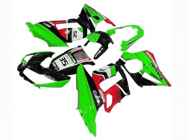 Carenados Moto Kawasaki Z1000SX 2010-2016 - Verde Rojo Negro Brillante Elf 35 Asequibles