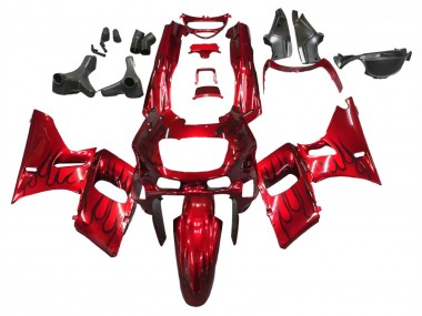 Carenados Moto Kawasaki ZZR400 1993-2007 - Rojo Negro Llama Asequibles