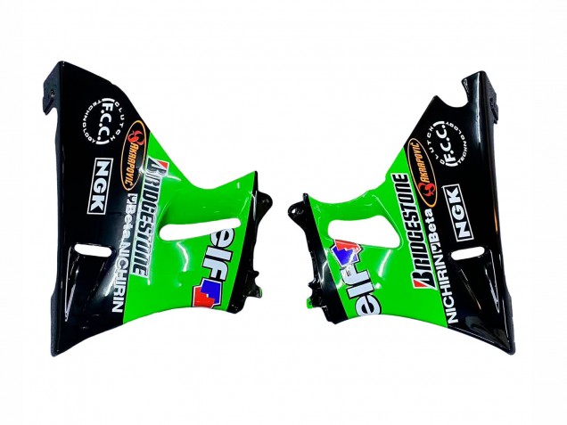Carenados Moto Kawasaki ZZR400 1993-2007 - Verde Negro Brillante Verde Monstruo Elf Touch4 Bridgestone Asequibles