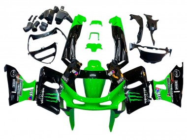 Carenados Moto Kawasaki ZZR400 1993-2007 - Verde Negro Brillante Verde Monstruo Elf Touch4 Bridgestone Asequibles
