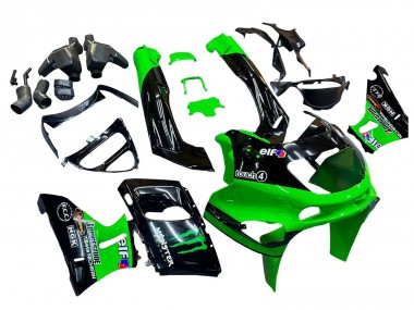 Carenados Moto Kawasaki ZZR600 1998-2003 - Verde Negro Monstruo Elf Asequibles