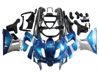 Carenados Moto Kawasaki ZZR400 1993-2007 - Azul Plata Negro Asequibles