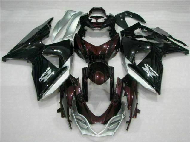 Carenados Moto Suzuki GSXR 1000 2009-2016 - Negro Brillante Plata Blanco Asequibles
