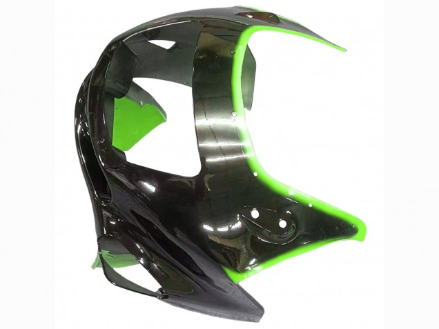 Carenados Moto Kawasaki ZZR400 1993-2007 - Verde Negro Brillante Llama Asequibles