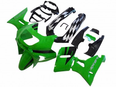 Carenados Moto Kawasaki ZZR400 1993-2007 - Verde Negro Brillante Asequibles