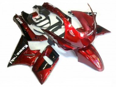 Carenados Moto Kawasaki ZZR400 1993-2007 - Rojo Negro Brillante Asequibles