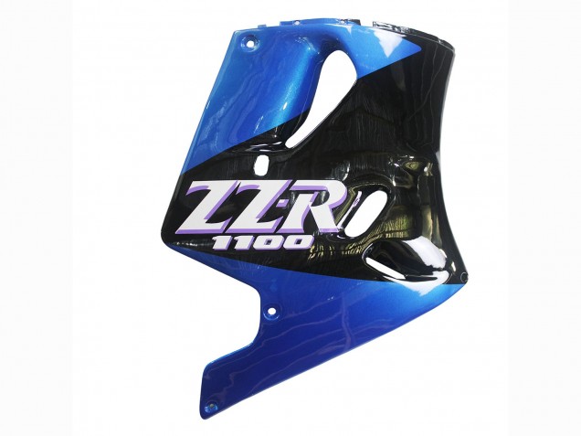 Carenados Moto Kawasaki ZZR1100 1990-1992 - Azul Negro Brillante Asequibles