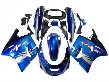 Carenados Moto Kawasaki ZZR1100 1993-2003 - Azul Plata Negro Asequibles
