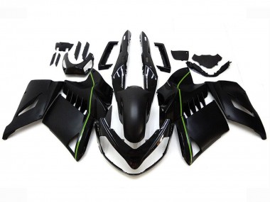 Carenados Moto Kawasaki GTR1400/ZG1400 2007-2009 - Negro Mate Verde Línea Asequibles
