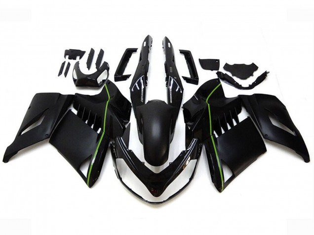 Carenados Moto Kawasaki GTR1400/ZG1400 2007-2009 - Negro Mate Verde Línea Asequibles