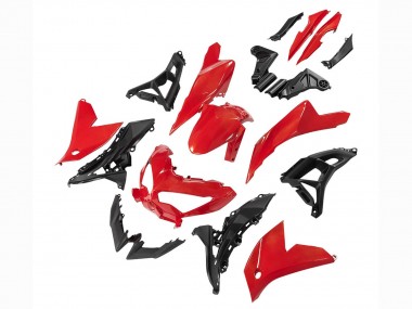 Carenados Moto Kawasaki Versys 650 2022-2025 - Rojo Negro Asequibles